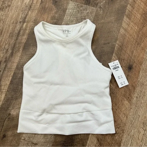 Abercrombie & Fitch YPB seamlessCORE Ribbed Scuba Tank White XS NWT - Picture 9 of 9